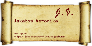 Jakabos Veronika névjegykártya